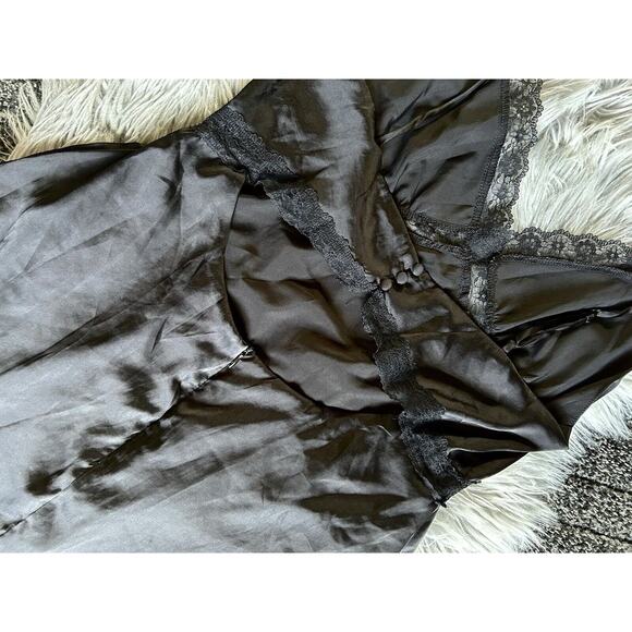 Princess Polly Women's Black Satin Slip Dress Size 12 - Picture 8 of 8